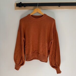 Reformation Crewneck Sweater with Balloon Sleeves